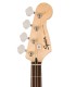 Cabeça e braço em maple (bordo), escala em loureiro da guitarra baixo Fender modelo Squier Bronco Bass Short Scale LRL Black