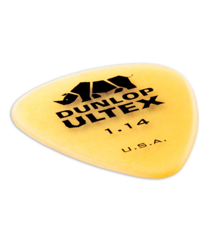 Point detail of the pick Dunlop model 421R 114 Ultex Standard 1.14 mm