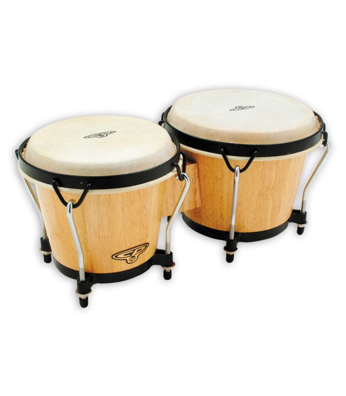 Pair of bongos LP model CP201 AW in wood