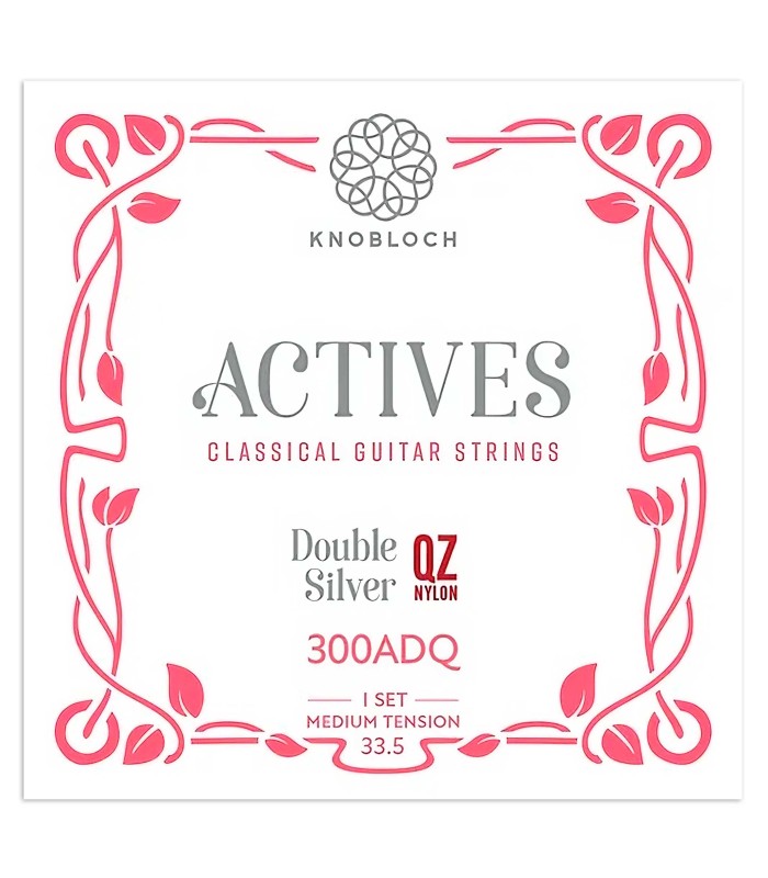 Capa da embalagem do jogo de cordas Knobloch 300ADQ Actives QZ Double Silver