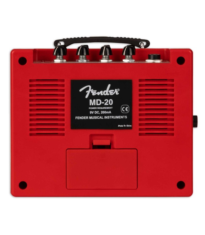 Espalda del amplificador Fender modelo Mini de Luxe Amp con 1W