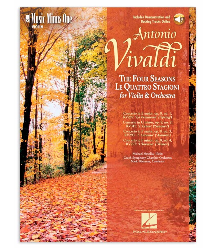 Capa do livro Antonio Vivaldi The Four Seasons Violino e Orquestra HL