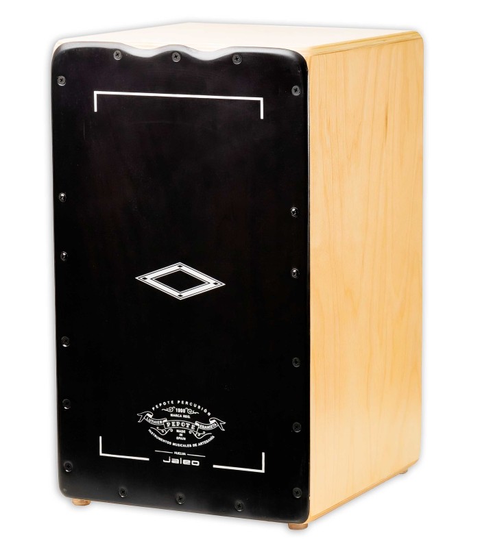 Cajon Pepote modelo Jaleo com tampo de madeira Mukali e em preto