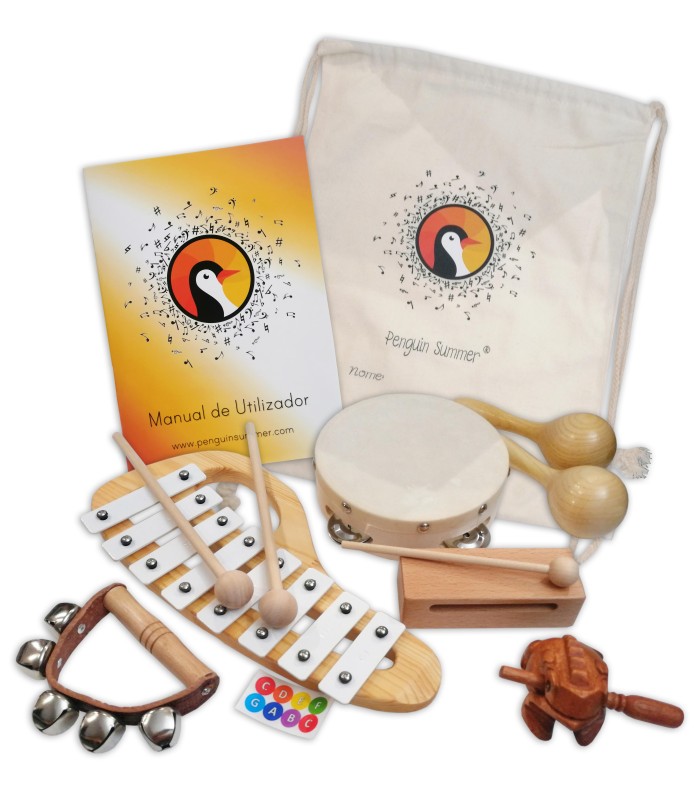 Percussion kit Penguin model Children with 7 pieces
