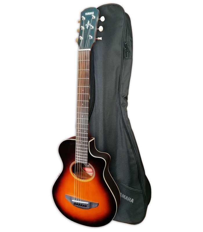 Guitarra eletroacústica Yamaha modelo APXT2 de tamanho 3/4, com cutaway e acabamento OVS Old Violin Sunburst