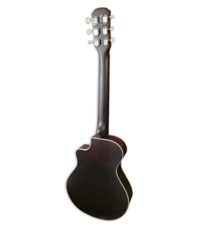 Back and sides of the electroacoustic guitar Yamaha model APXT2 OVS