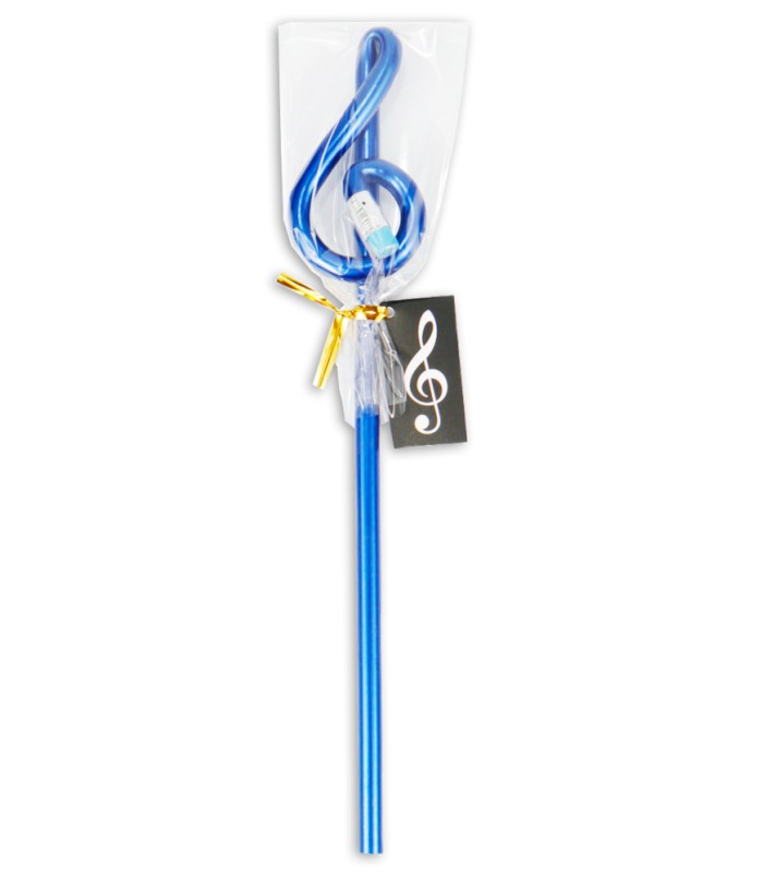 Lápis Agifty modelo B1024 Clave de Sol com acabamento na cor azul