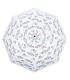 Umbrella Agifty model U2001 in white with musical notes, opened