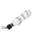 Umbrella Agifty model U2001 in white with musical notes, closed