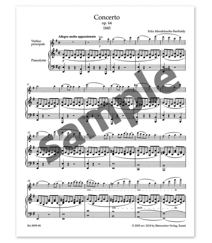 Mendelssohn Concerto para Violín Mi Menor OP 64