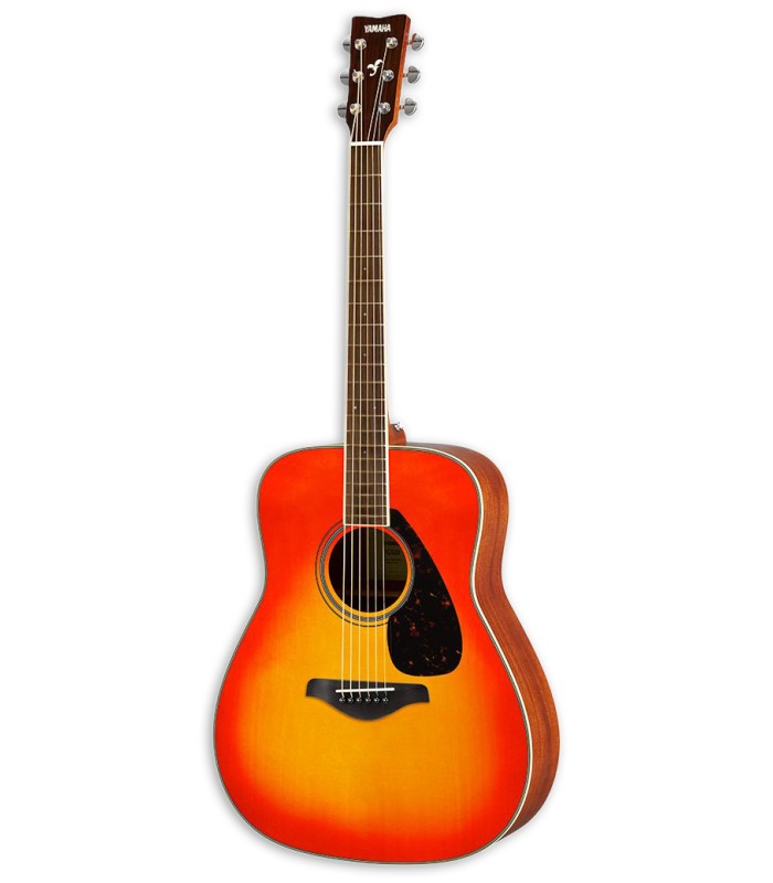 Guitarra folk Yamaha modelo FG820 AB com tampo em spruce e acabamento em autum burst