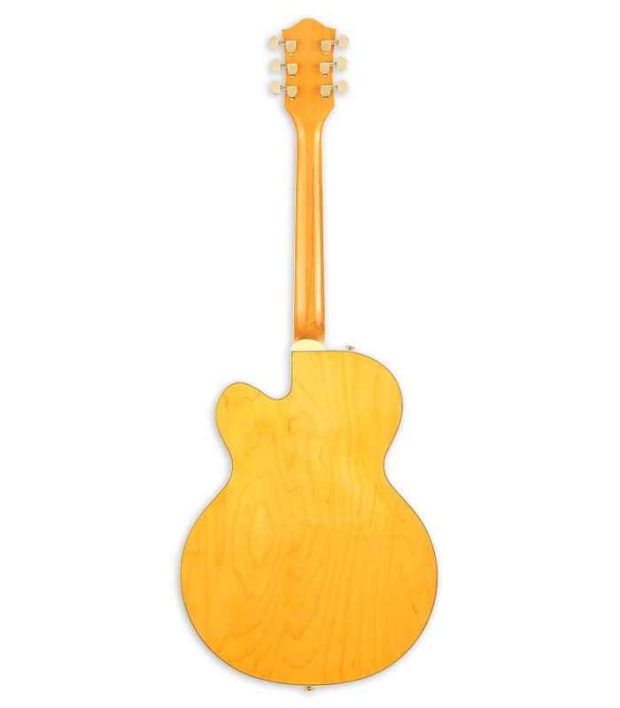 Costas da guitarra elétrica Gretsch modelo G2410TG Streamliner Village Amber