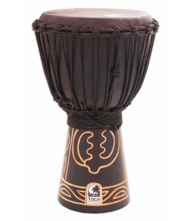 Djembe Toca Percussion modelo ABMD 8 Freestyle Rope Tuned con acabado Black Mamba