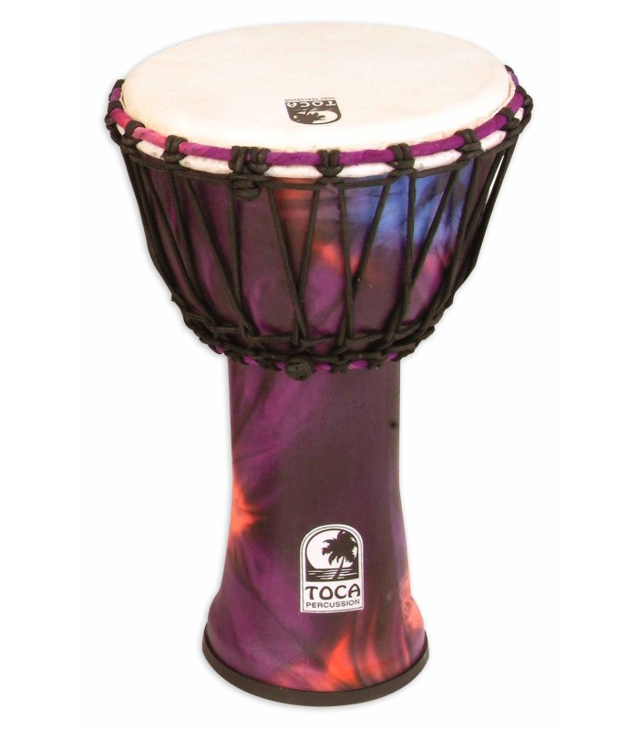 Djembe Toca Percussion modelo SFDJ 12WP Freestyle Rope Tuned con acabado Woodstock Purple