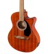 Tampo em mogno da guitarra eletroacústica Fender modelo FA 135CE Concert V2 All Mahogany