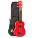 Soprano ukulele Laka modelo VUS 15RD in red with bag