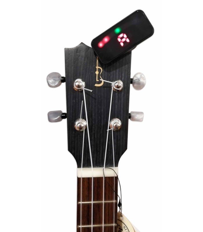 Tuner Korg model PC2 Pitchclip on an ukulele
