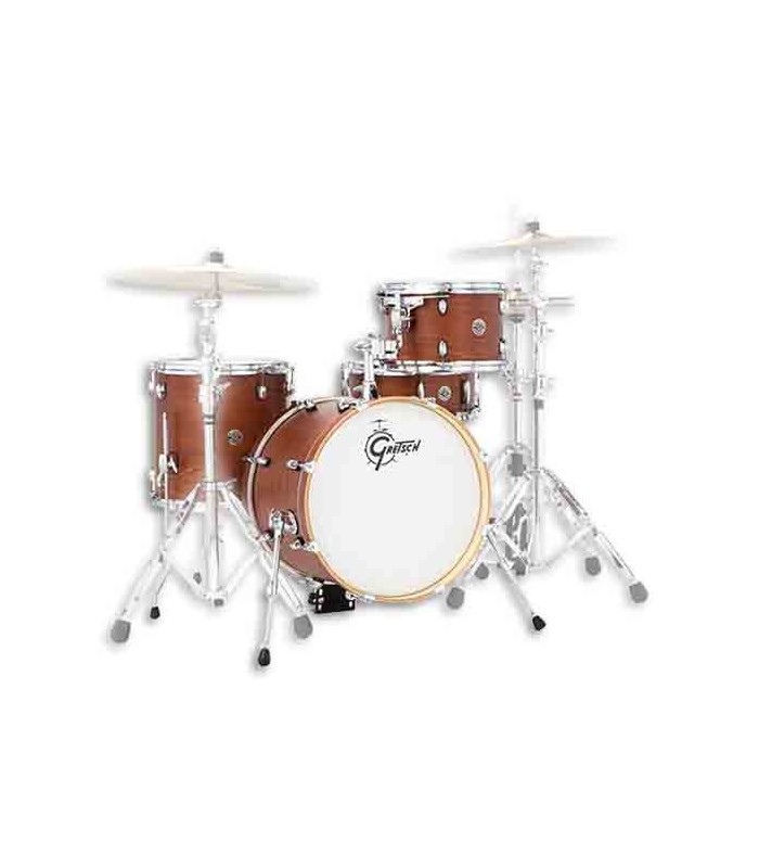 Photo of the Drums Gretsch model Catalina Club Jazz without Cymbals in brown color