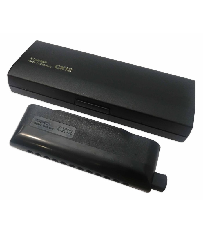 Armonica Hohner modelo Cromática CX 12 Cromática 7546 48C Black en Dó con estuche