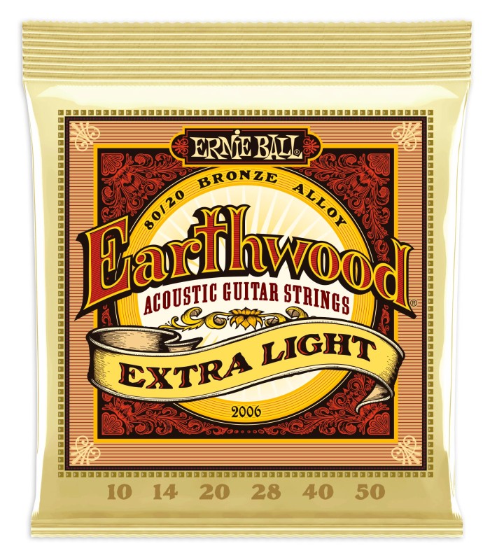 Package cover of the string set Ernie Ball model Earthwood 2006 80 20 Bronze Alloy 10 50