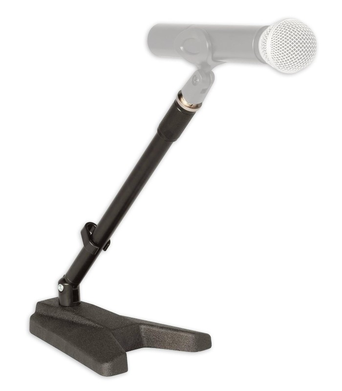 Microphone table stand Quik Lok model A-114 with clamp and microphone (clamp and microphone not included)