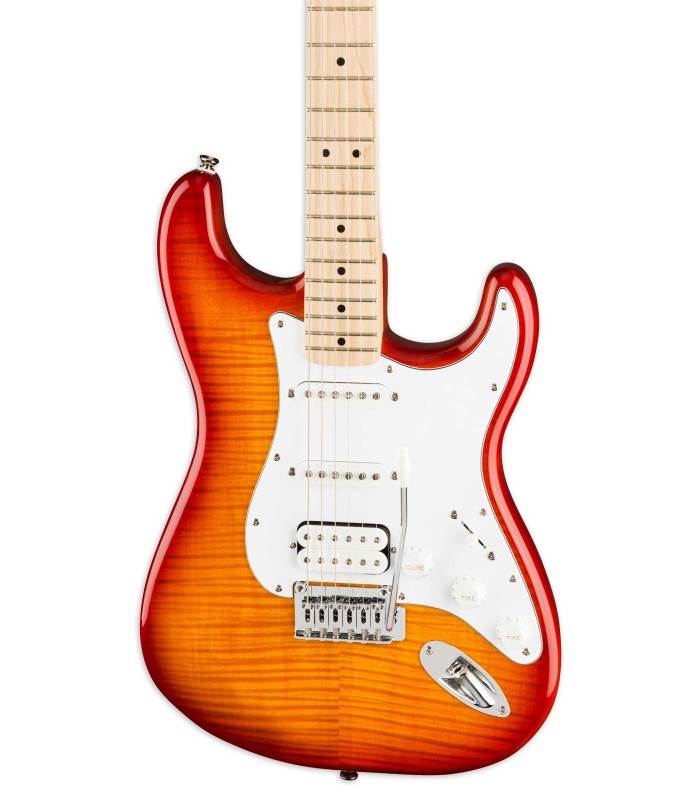 Poplar body of the electric guitar Fender Squier model Affinity Stratocaster FMT HSS MN SSB