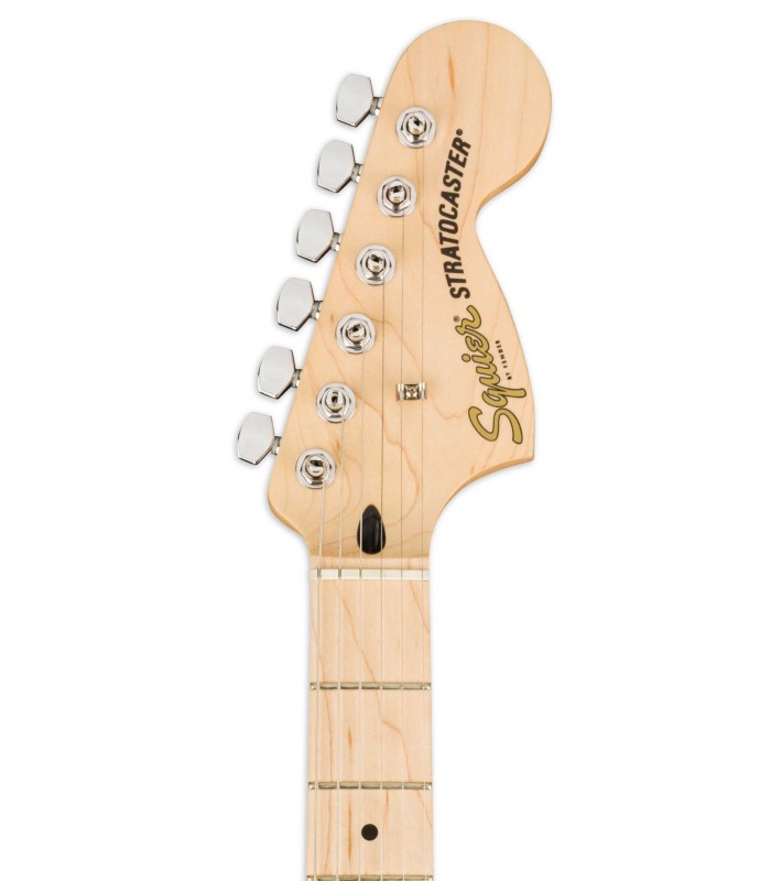 Head of the electric guitar Fender Squier model Affinity Stratocaster MN OLW