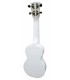 Sengon back and sides of the soprano ukulele Mahalo model MR1WT in white