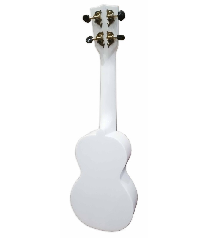 Fundo e ilhargas em Sengon do ukulele Soprano Mahalo modelo MR1WT em branco