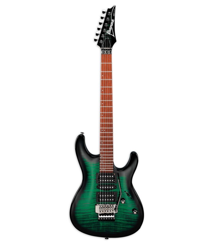 Guitarra elétrica Ibanez modelo KIKOSP3 TEB com acabamento Transparent Emerald Burst