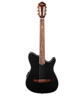 Guitarra electroacústica Ibanez modelo TOD10N TKF Tim Henson Signature con acabado Transparent Black Flat