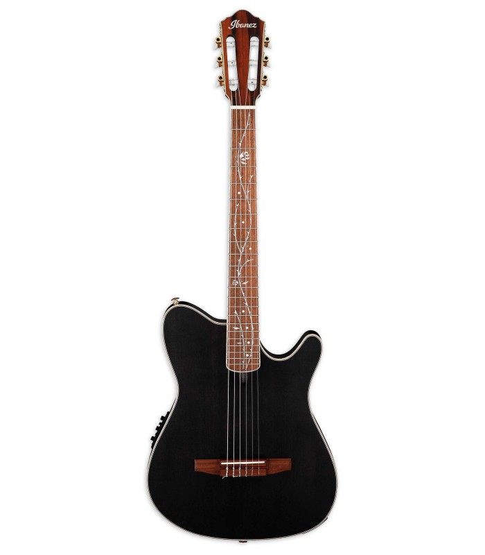 Guitarra eletroacústica Ibanez modelo TOD10N TKF Tim Henson Signature com acabamento Transparent Black Flat