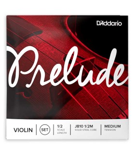 Portada del juego de cuerdas DAddario modelo J810 Prelude para violín de tamaño 1/2