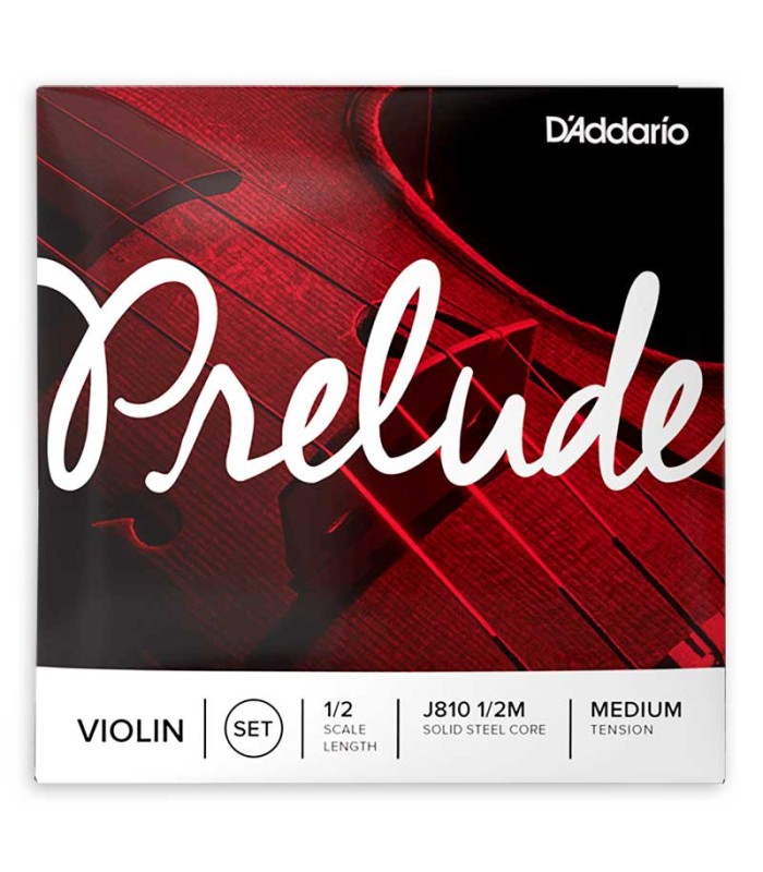 Capa do jogo de cordas DAddario modelo J810 Prelude para violino de tamanho 1/2