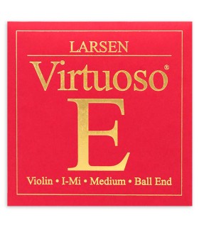 Cuerda individual Larsen modelo Virtuoso 1ª Mi con Bola para violino de tamaño 4/4