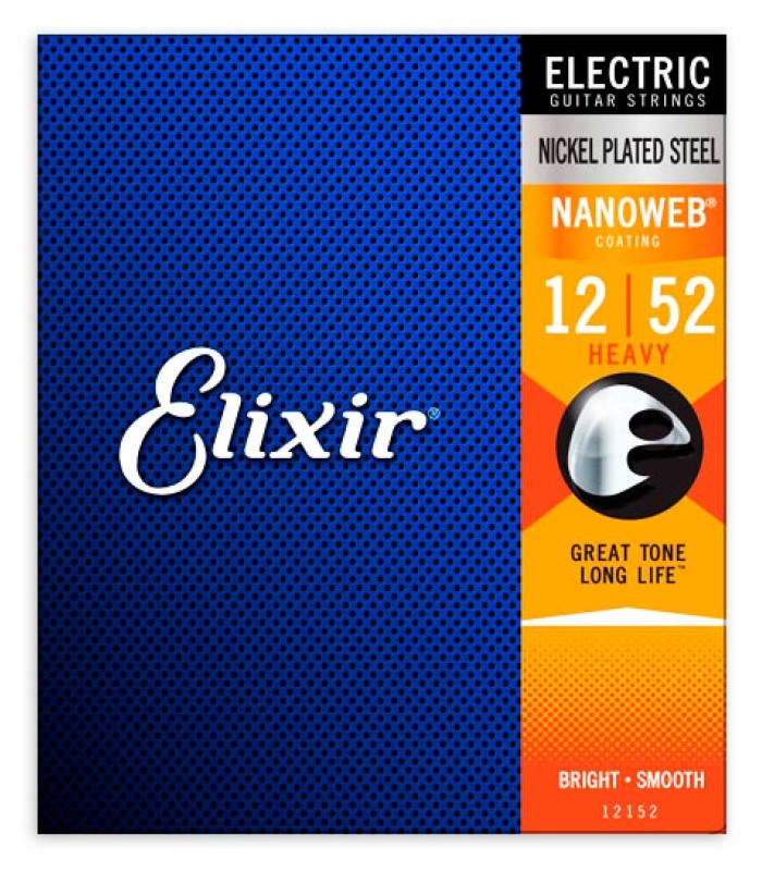Capa do jogo de cordas Elixir modelo 12152 Heavy de calibres 12 a 52 para guitarra elétrica