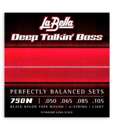 String set LaBella model 750N 050 105 black nylon for electric bass