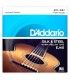 Package cover of the string set DAddario model EJ40 Silk Steel of 011 gauge for acoustic guitar