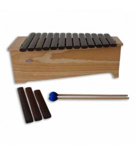 Photo of xylophone Honsuy 49120 with mallets and alternative blades