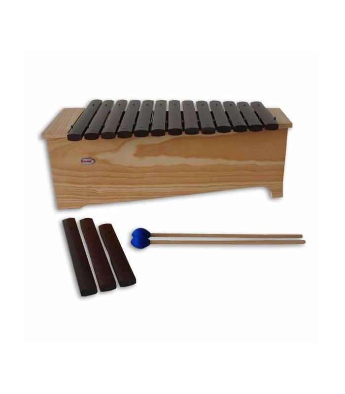 Photo of xylophone Honsuy 49120 with mallets and alternative blades