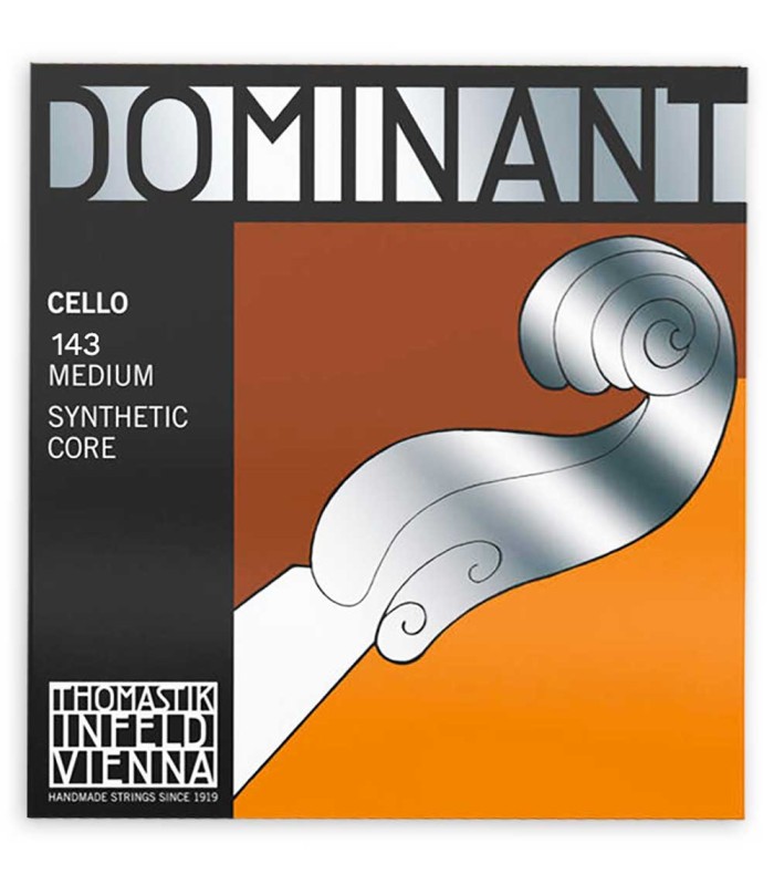 Corda 2ª Ré Thomastik modelo Dominant 143 para violoncelo de tamanho 4/4