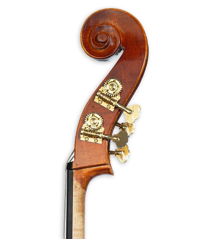 Head with individual tuners of the double bass Corina model Duetto of 3/4 size