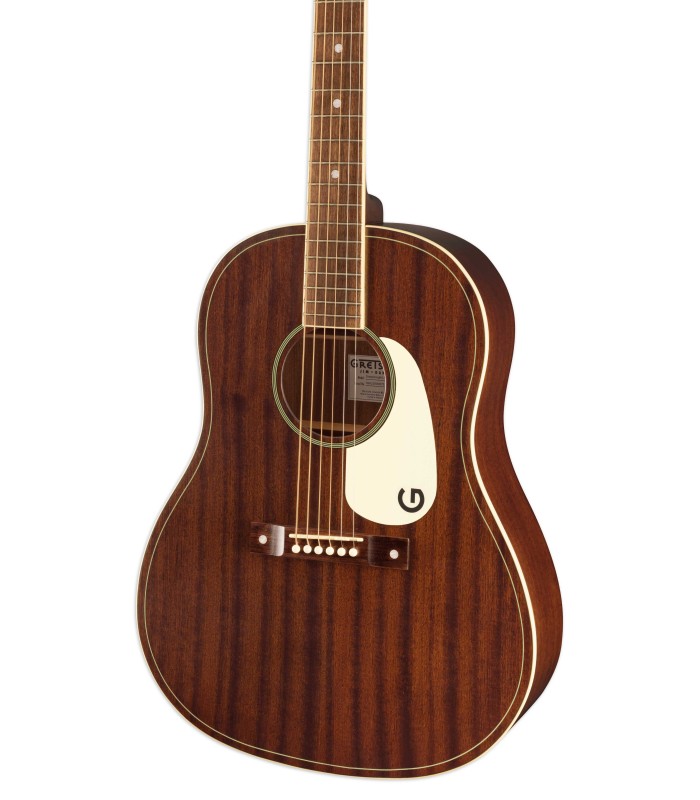 Tampo em Sapele da guitarra acústica Gretsch modelo Jim Dandy Dread Frontier Stain