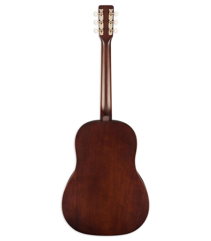 Sapele back and sides of the acoustic guitar Gretsch model Jim Dandy Dread Rex Burst