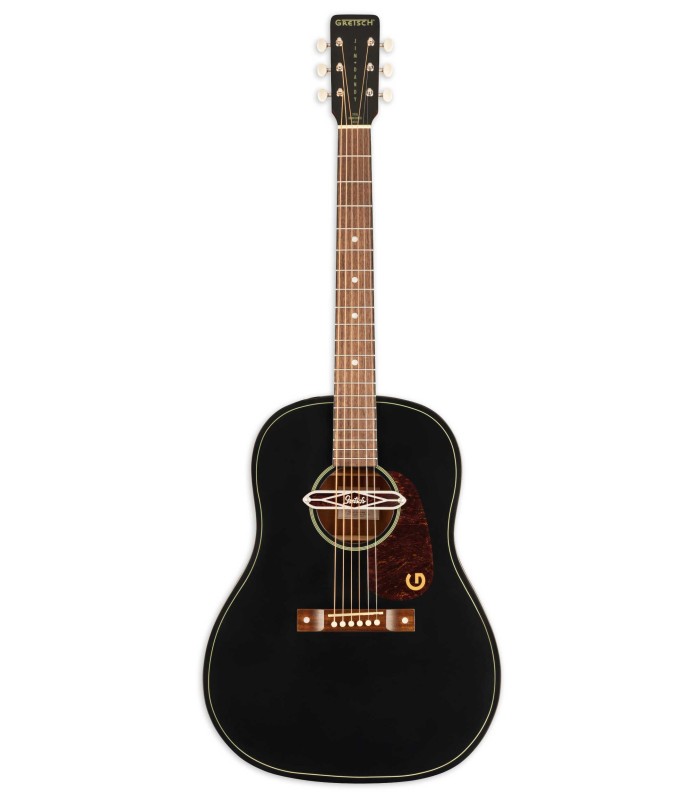 Guitarra eletroacústica Gretsch modelo Jim Dandy Deltoluxe Dread Black Top com captador