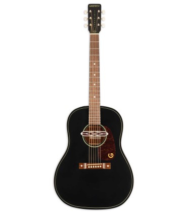 Guitarra eletroacústica Gretsch modelo Jim Dandy Deltoluxe Dread Black Top com captador