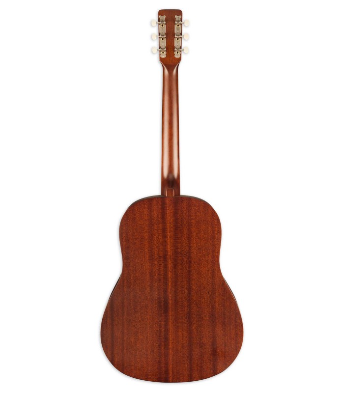 Sapele back and sides of the electroacoustic guitar Gretsch model Jim Dandy Deltoluxe Dread Black Top with pickup