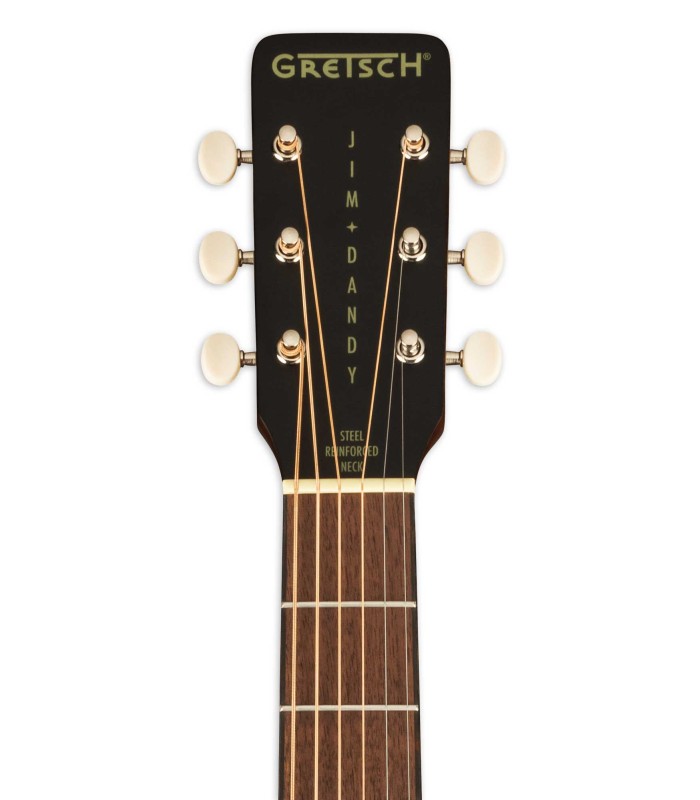 Cabeza de la guitarra electroacústica Gretsch modelo Jim Dandy Deltoluxe Dread Black Top con pastilla