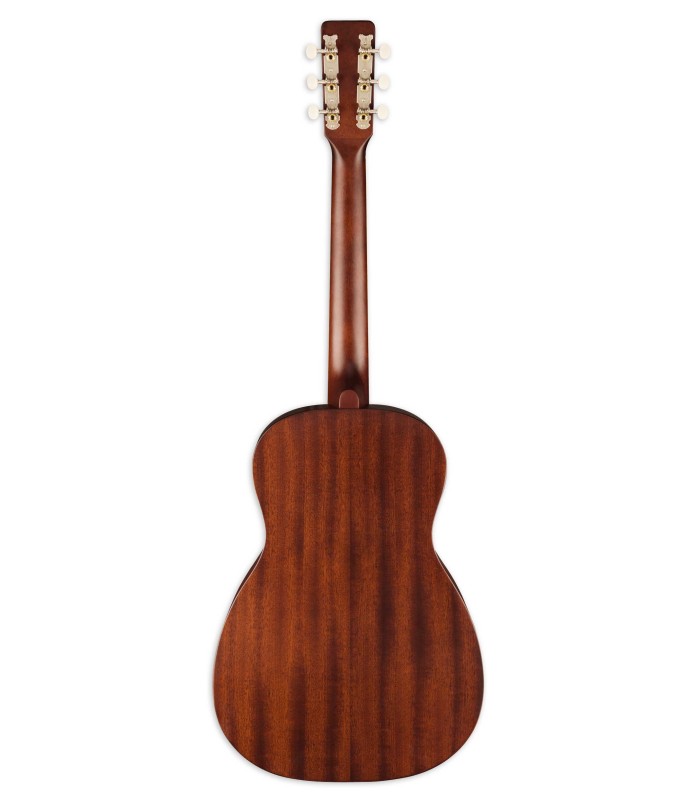 Sapele back and sides of the acoustic guitar Gretsch model Jim Dandy Parlor Frontier Stain