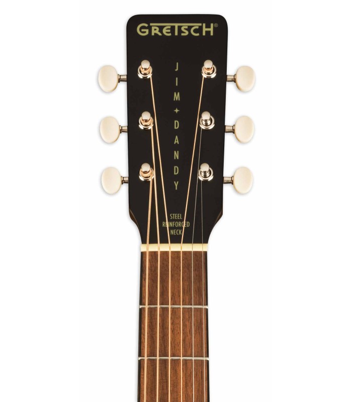 Cabeça da guitarra eletroacústica Gretsch modelo Jim Dandy Deltoluxe Parlor
